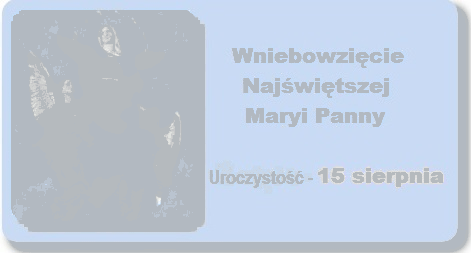 Błękitna kartka Wniebowzięcie Najświętszej Maryi Panny